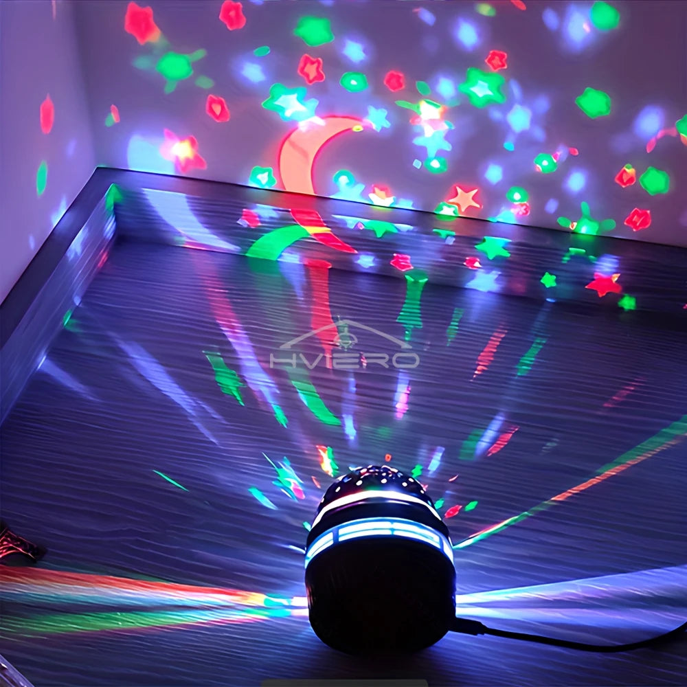 Starry Night Light Projector USB Table Lamps Gaming Room Home Theater Ceiling Wedding Decoration Halloween Rotates Automatically